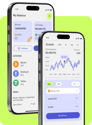 Lys Avkastningsel trading platform-grensesnitt som viser direkteoppdatert markedsinformasjon
